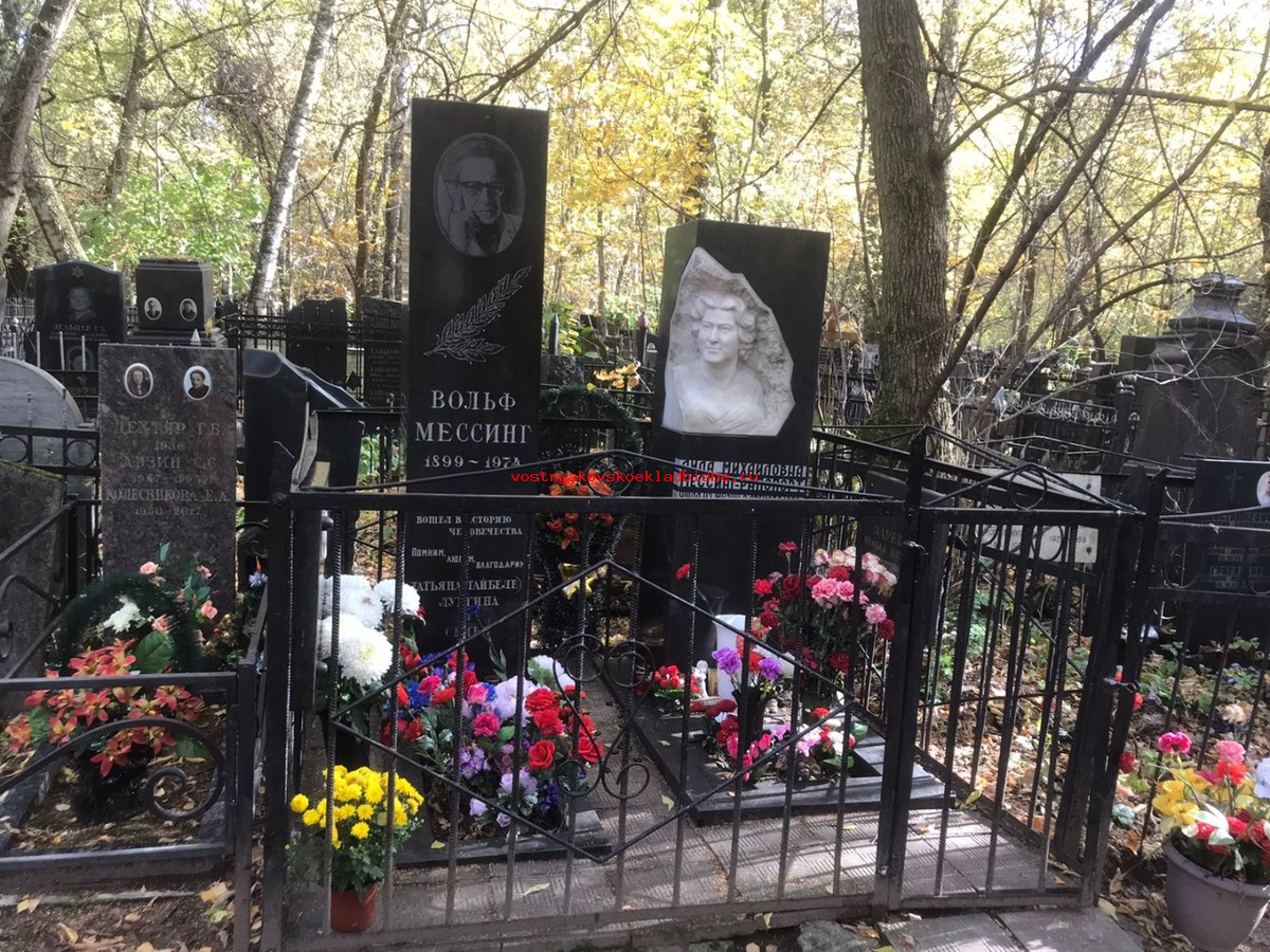 Могила Вольфа Мессинга на Востряковском кладбище